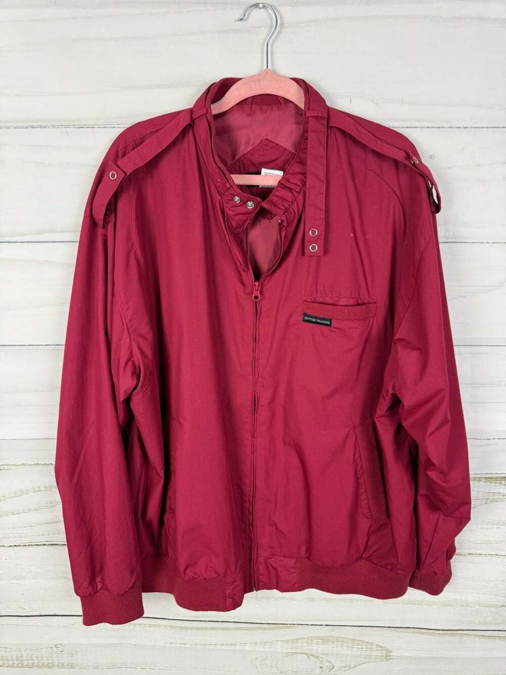 Cotton Traders Burgundy Harrington Bomber Jacket Extra Large